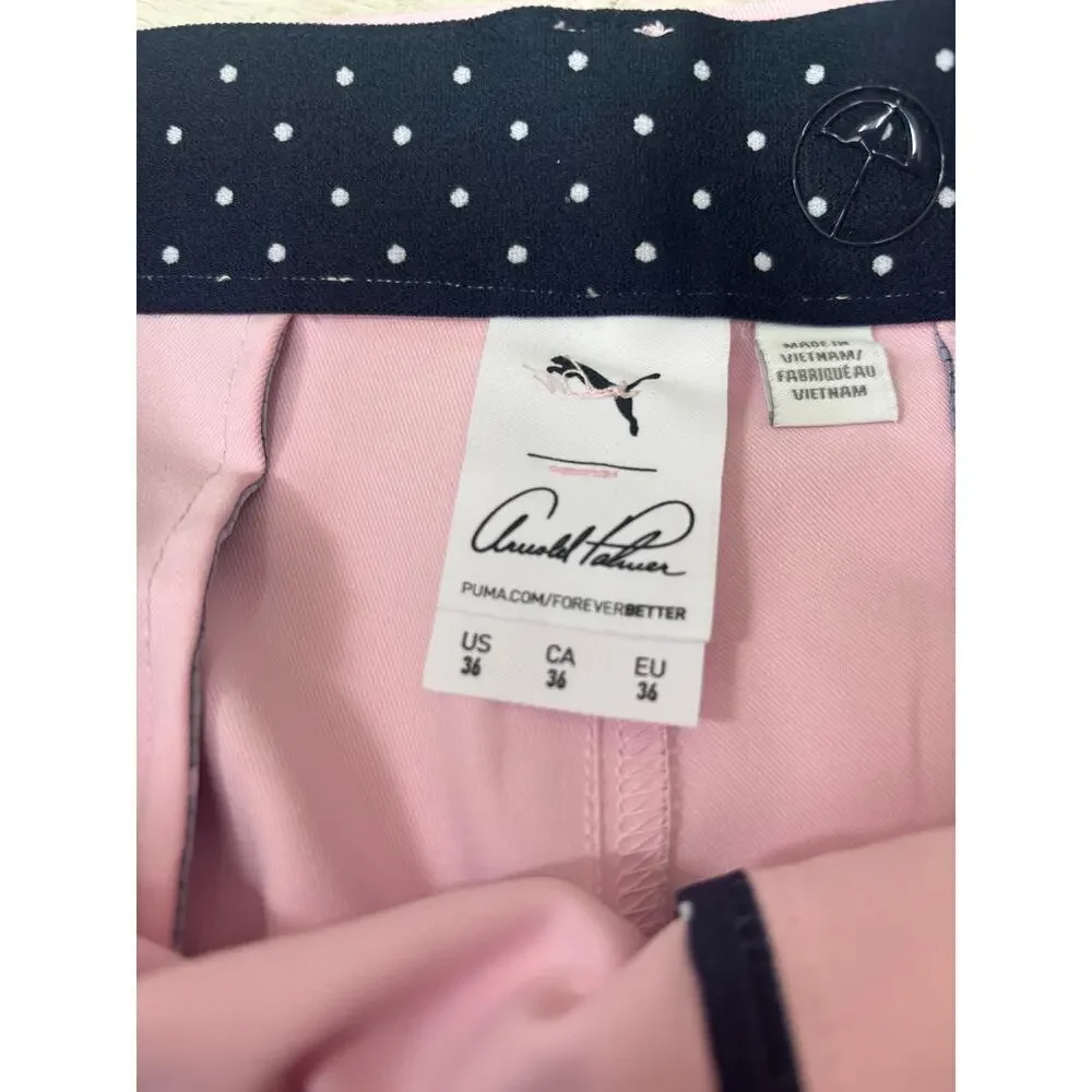 PUMA X AP Men's  Pale Pink Pleated 7" Golf Shorts Size 36 - Picture 8 of 9